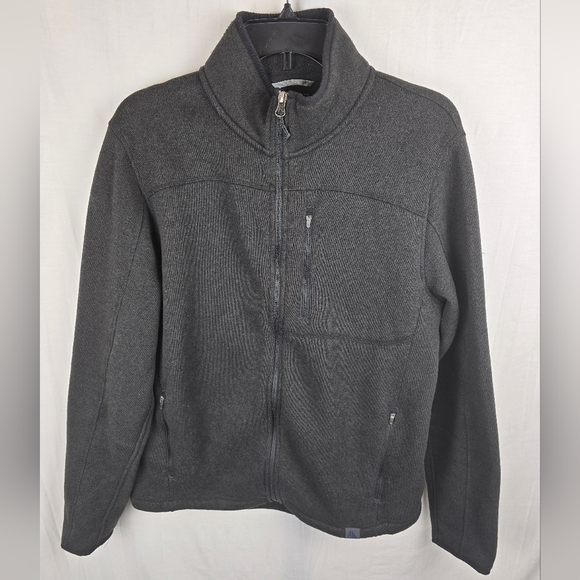 L.L.Bean Men's Gray Full Zip Fleece Jacket Sz M Reg - Picture 2 of 8